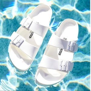 White Birkenstock’s sandal